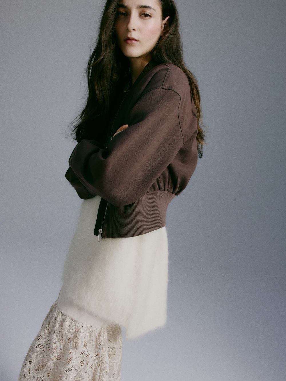 H&M Chocolate Brown Bomber Jacket - Picture 9 of 9